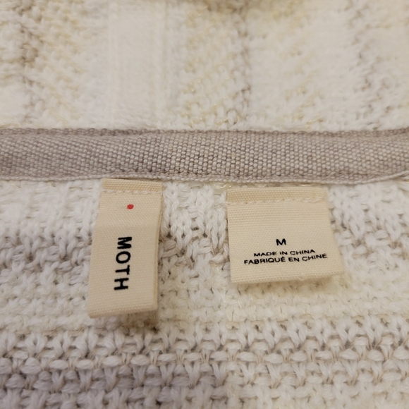 Moth Anthropologie Women's Medium Cardigan Mahalia Striped Bell Sleeve - Picture 6 of 8